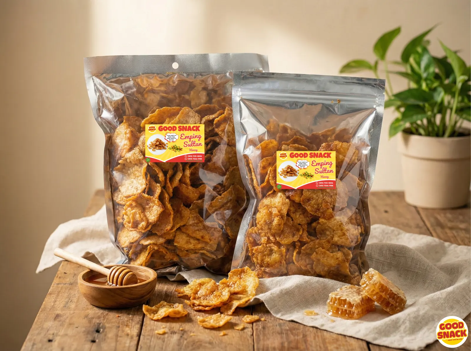 Two packs of Emping Sultan Honey